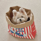 Interactive Popcorn Paper Bag Puzzle Toy for Dogs & Cats – Crinkle Treat Hiding Chew Toy