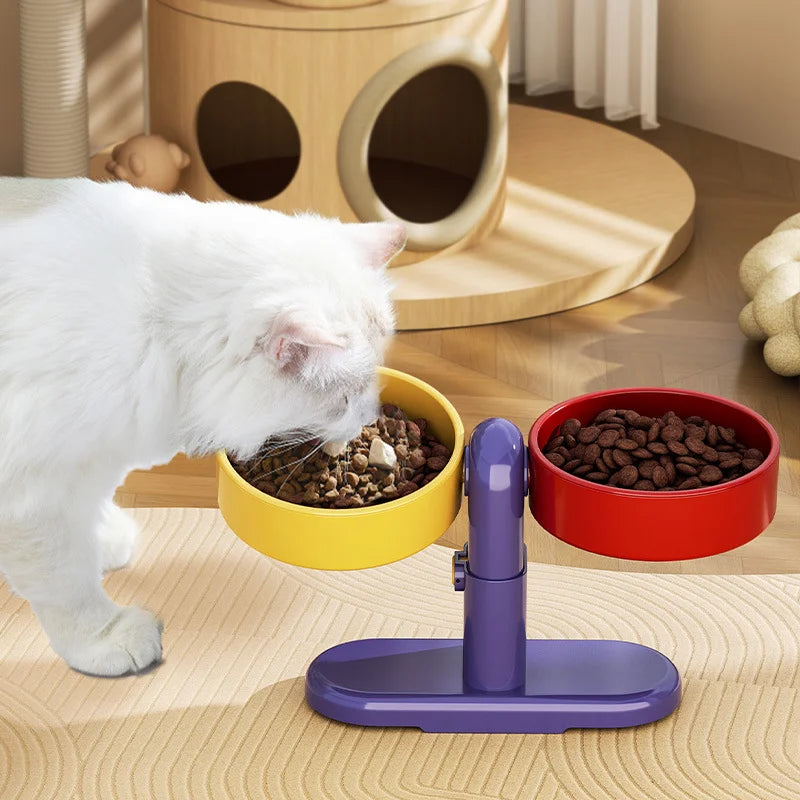 Adjustable Pet Bowl for Dogs & Cats | Anti-Tip Elevated Food & Water Bowl