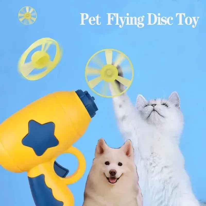 Interactive Flying Disc Cat Toy Launcher | Fun Chasing Training Toy for Kittens & Cats