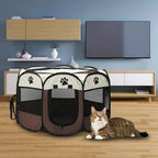 Portable Foldable Pet Playpen - Octagonal Fence Kennel Tent for Dogs & Cats