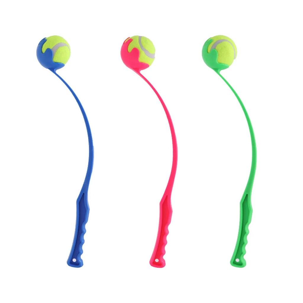Interactive Dog Ball Launcher Throw Stick – Hands-Free Fetch Toy for Dogs
