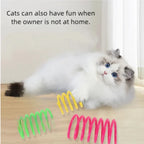 Colorful Plastic Spring Cat Toy | Interactive Jumping Chew Toy for Cats & Kittens