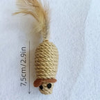 Sisal Mouse Cat Toy – Interactive Plush Chew & Hunting Toy for Cats (1 or 4 Pack)