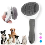 Self-Cleaning Pet Grooming Brush for Dogs & Cats – Slicker Hair Remover & Dematting Comb