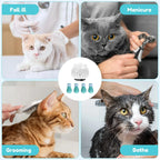 Cat Muzzle Grooming Set | Breathable Anti-Bite Hood with Silicone Paw Covers for Cats