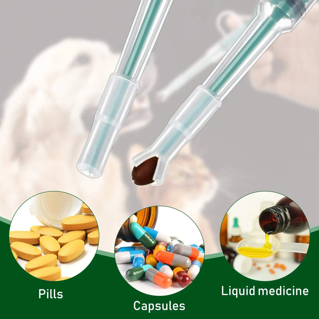 Pet Medicine Dispenser | Pill Feeder Tool for Cats & Dogs with Silicone Tip