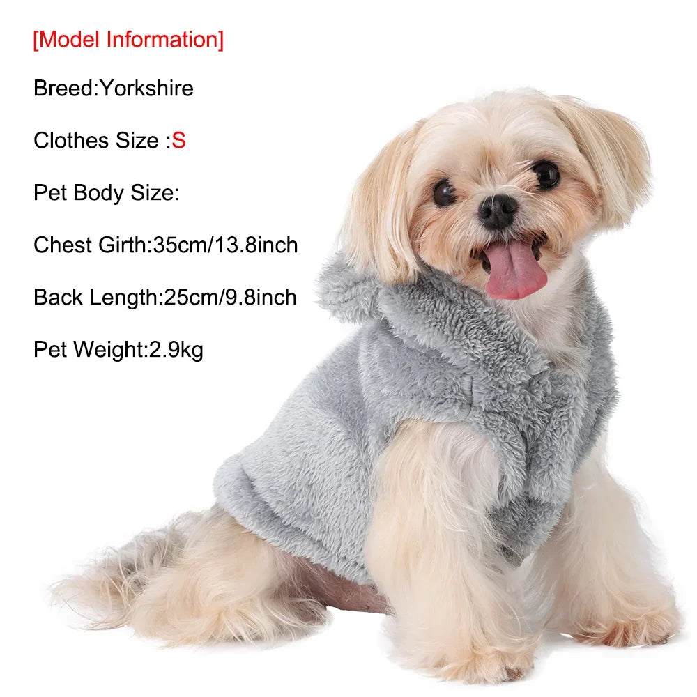 Rabbit Ears Pet Hoodie - Cozy Soft Winter Coat for Small Dogs & Cats
