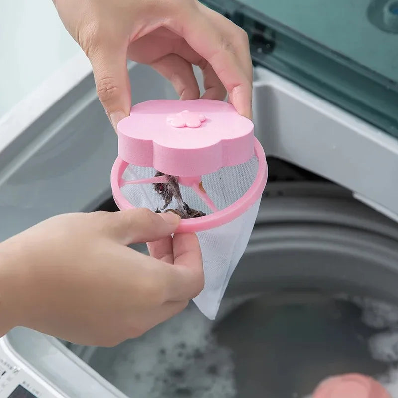 2/4PCS Reusable Laundry Ball With Mesh For Washing Machine Plum
