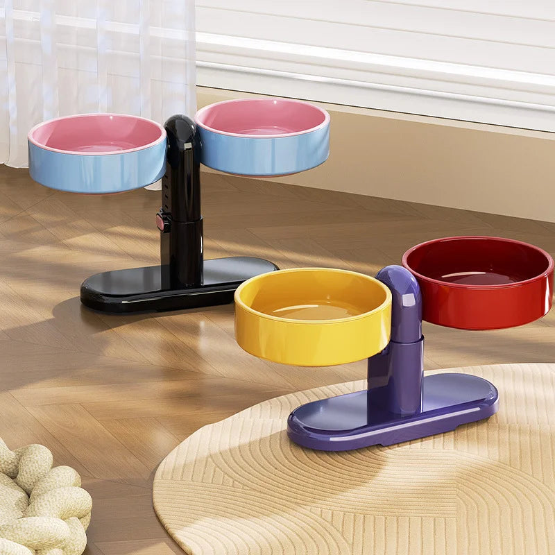 Adjustable Pet Bowl for Dogs & Cats | Anti-Tip Elevated Food & Water Bowl