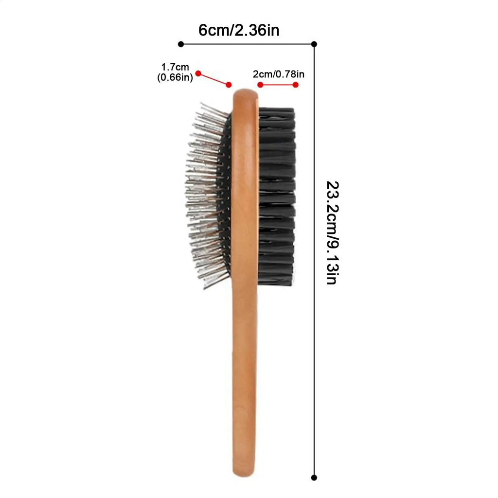 2-in-1 Double-Sided Pet Grooming Brush for Cats & Dogs