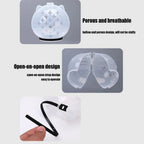 Cat Muzzle Grooming Set | Breathable Anti-Bite Hood with Silicone Paw Covers for Cats