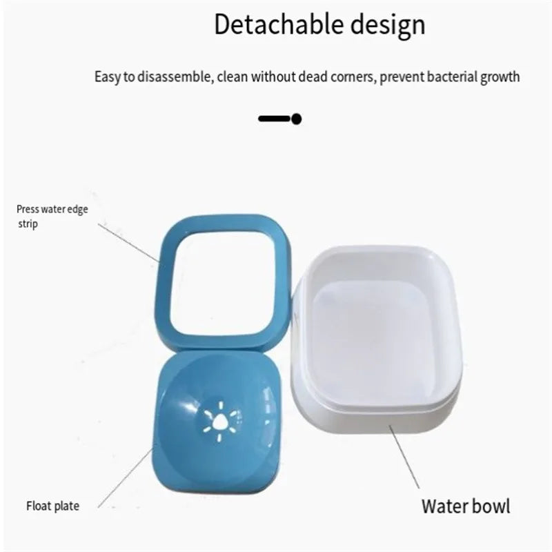 1000ml No-Spill Pet Water Bowl - Anti-Splash Drinker for Dogs & Cats