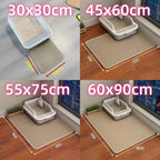 90x60CM Cat Litter Mat | Waterproof Double Layer Washable Litter Trapper Pad for Cats