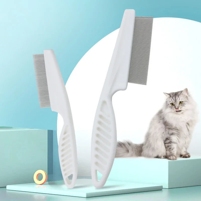 Stainless Steel Flea Comb for Dogs & Cats – Fine Tooth Pet Grooming & Hair Removal Comb