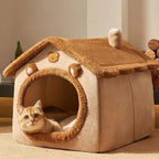 Winter Foldable Pet House Removable Washable Bed Puppy Cave Sofa