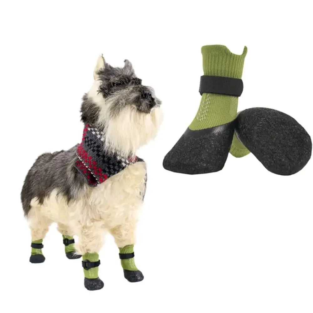 4-Piece Waterproof Dog Shoes – Non-Slip Paw Protectors for Outdoor Use