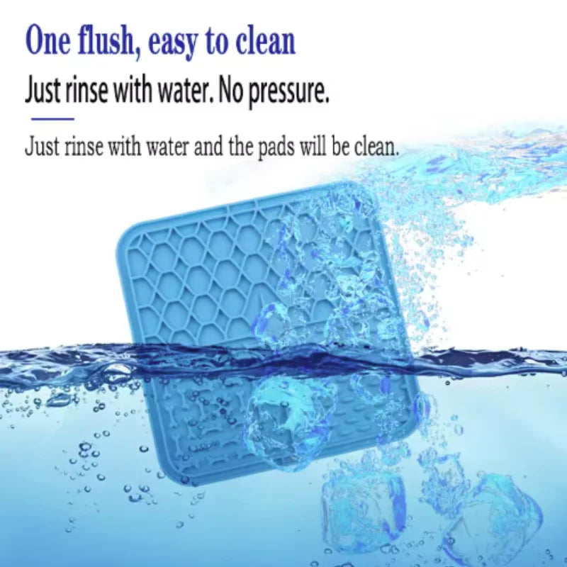 Silicone Dog Lick Mat Slow Feeder | Suction Bath Distraction & Training Mat for Dogs