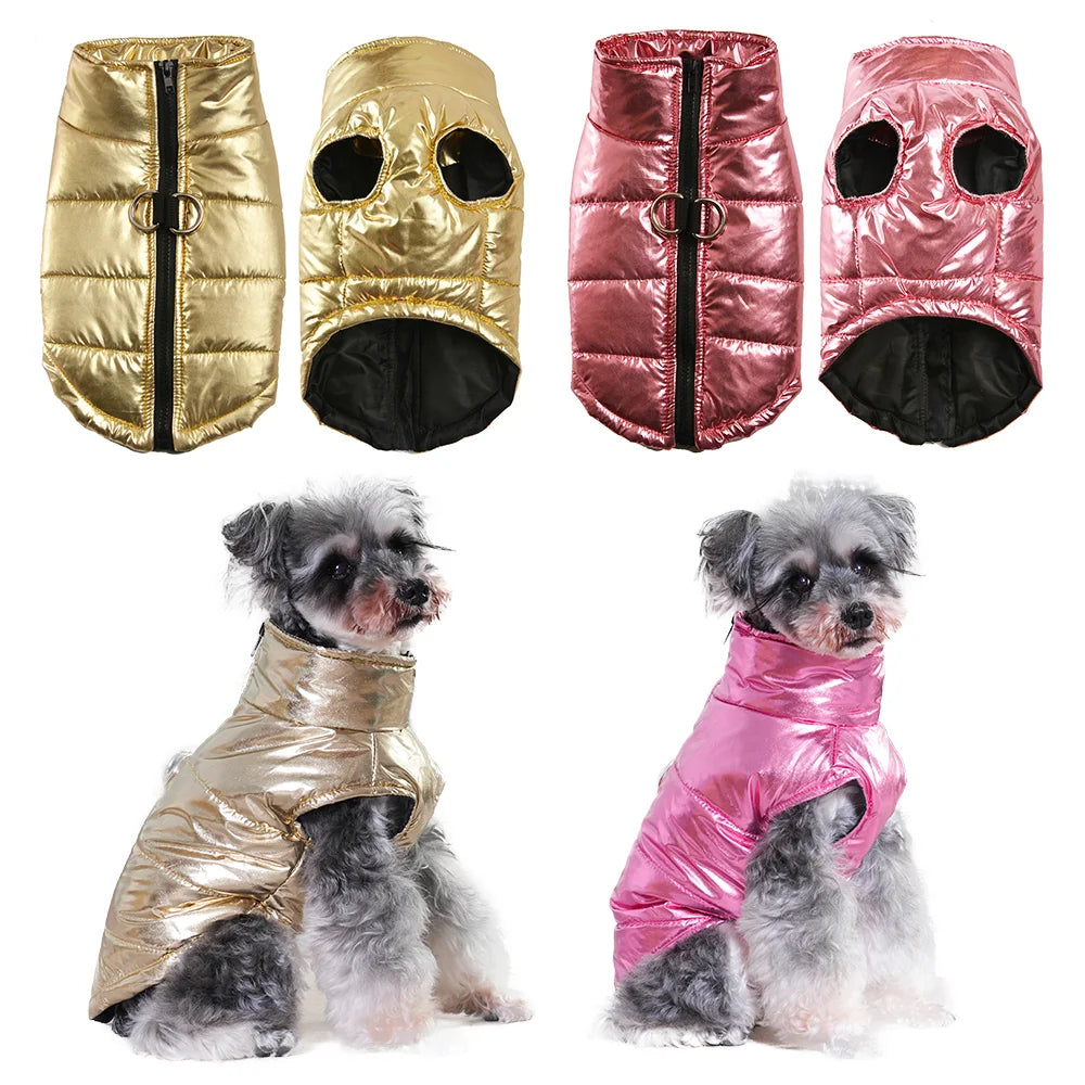 Waterproof Winter Dog Coat - Warm Reflective High-Neck Vest Jacket for Small & Medium Dogs