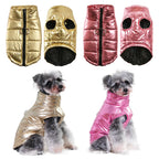 Waterproof Winter Dog Coat - Warm Reflective High-Neck Vest Jacket for Small & Medium Dogs