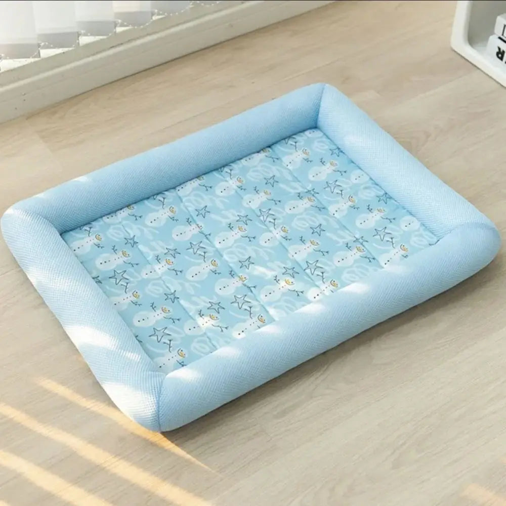 Square Cooling Dog Bed | Soft Breathable Pet Sleeping Mat for Dogs & Cats