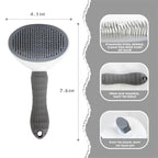 Self-Cleaning Pet Grooming Brush for Dogs & Cats – Slicker Hair Remover & Dematting Comb