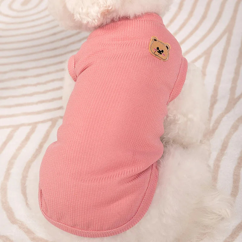 Breathable Pet Vest - Lightweight Polyester Shirt for Dogs & Cats