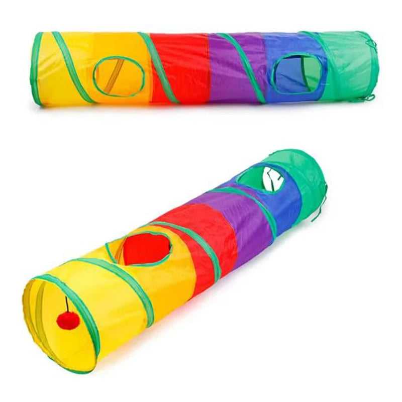Collapsible Cat Tunnel Toy | Interactive Play Tube for Indoor Cats & Kittens Exercise & Training