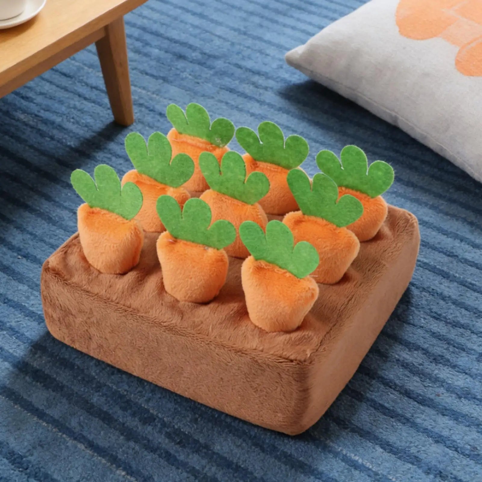 Dog Snuffle Mat - Interactive Slow Feeder Puzzle with Removable Carrots
