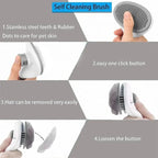 Self-Cleaning Pet Grooming Brush for Dogs & Cats – Slicker Hair Remover & Dematting Comb