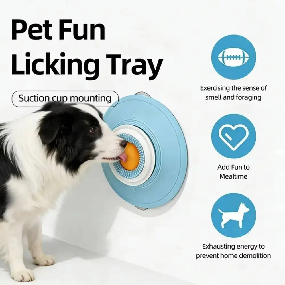 Interactive Slow Feeder Lick Tray - Food Dispenser Enrichment Toy for Dogs & Cats
