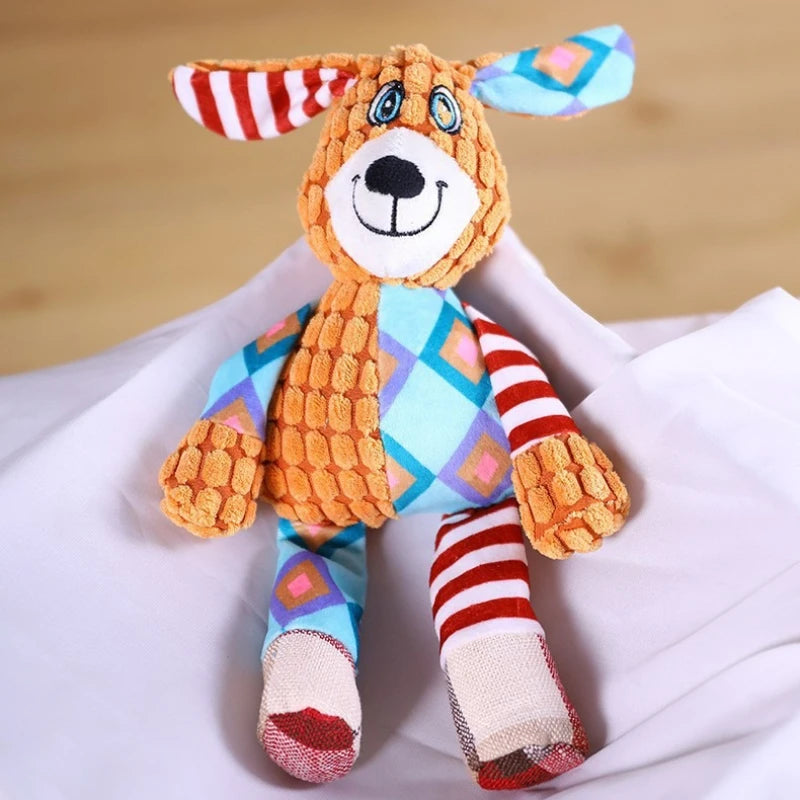 Plush Squeaky Dog Toy | Bite Resistant Interactive Chew Toy for Teeth Cleaning & Play