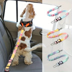 Pet Car Safety Belt for Dogs & Cats – Adjustable Nylon Vehicle Seat Belt for Small & Medium Pets