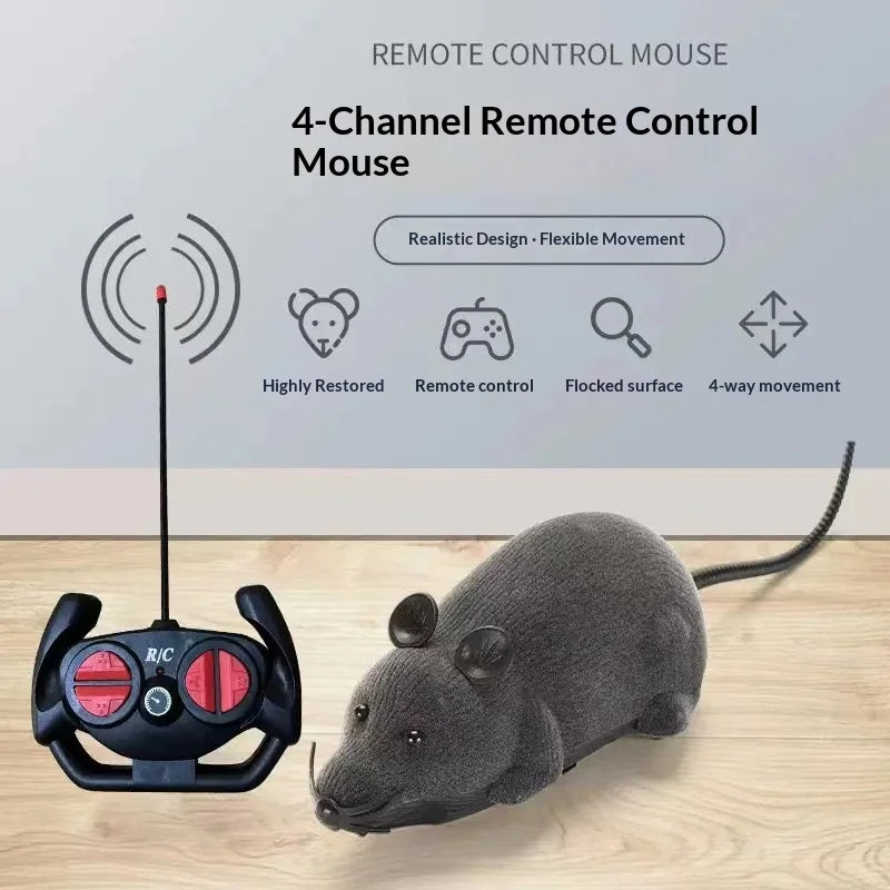 Interactive Remote Control Mouse Cat Toy | Realistic Teaser Toy for Cats & Kittens