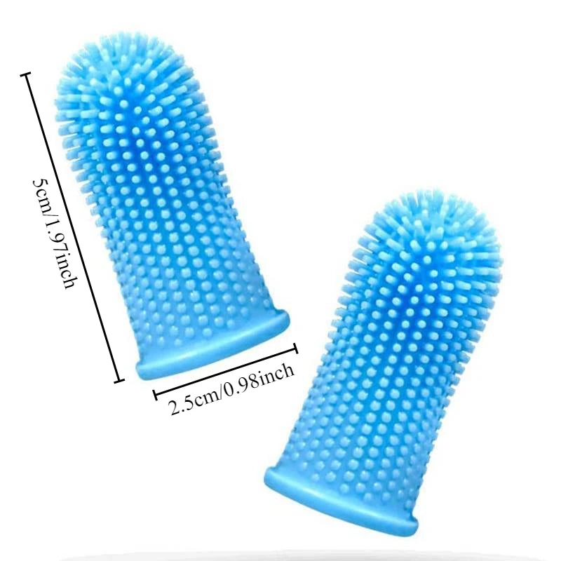 Dog & Cat Finger Toothbrush with Storage Case | Soft Silicone Pet Dental Brush