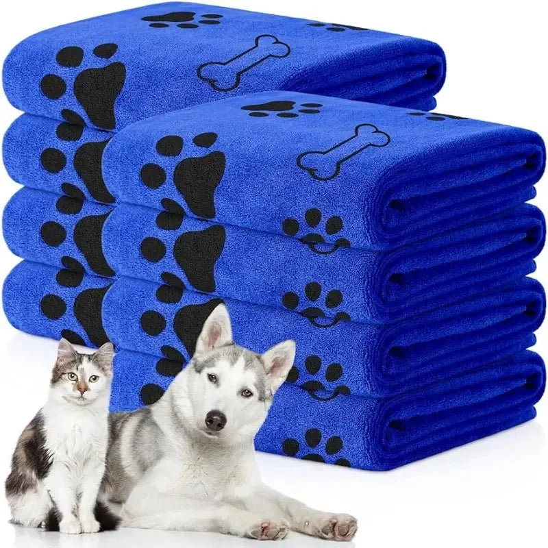 Quick Drying Microfiber Dog Towel | Super Absorbent Pet Bath Towel for Dogs & Cats