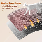 Large Cat Litter Mat 90x60cm | Waterproof Double Layer Litter Trapper Pad with Non-Slip Base