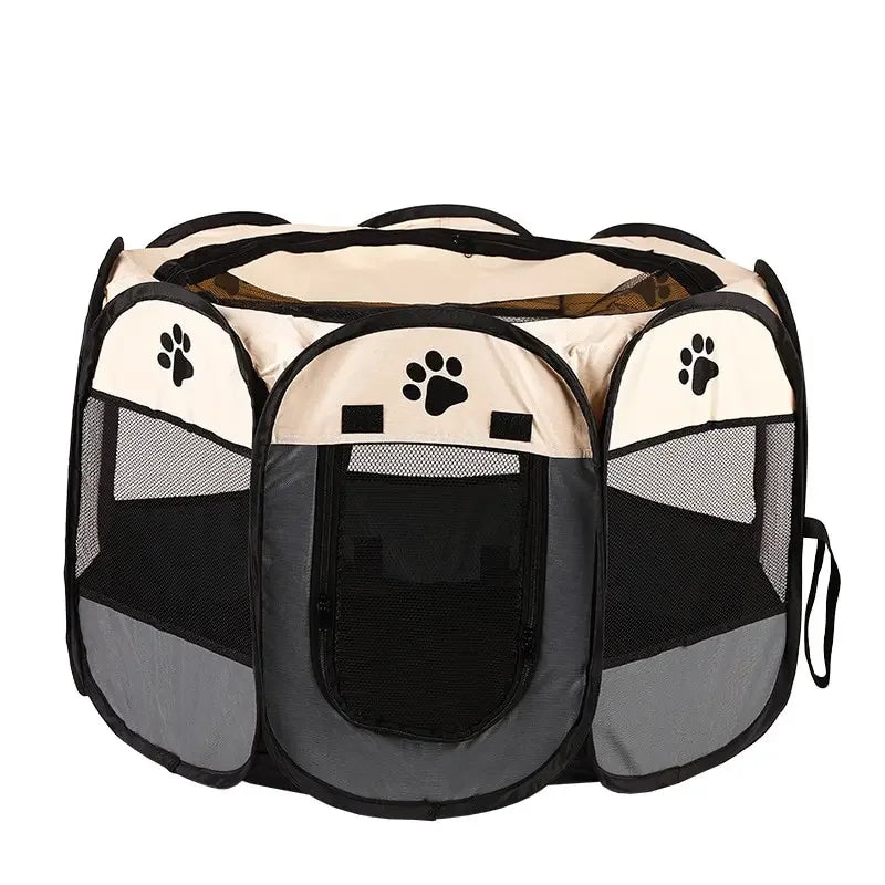 Portable Foldable Pet Playpen - Octagonal Fence Kennel Tent for Dogs & Cats