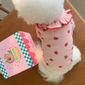 Strawberry Small Dog Clothes Summer Breathable Clothing for Cat Cute