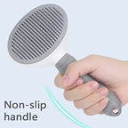 Self-Cleaning Pet Grooming Brush for Dogs & Cats – Slicker Hair Remover & Dematting Comb