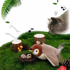 Electric Simulated Bird Cat Toy - Rechargeable Interactive Feather Kitten Toy with Catnip