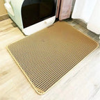 90x60CM Cat Litter Mat | Waterproof Double Layer Washable Litter Trapper Pad for Cats