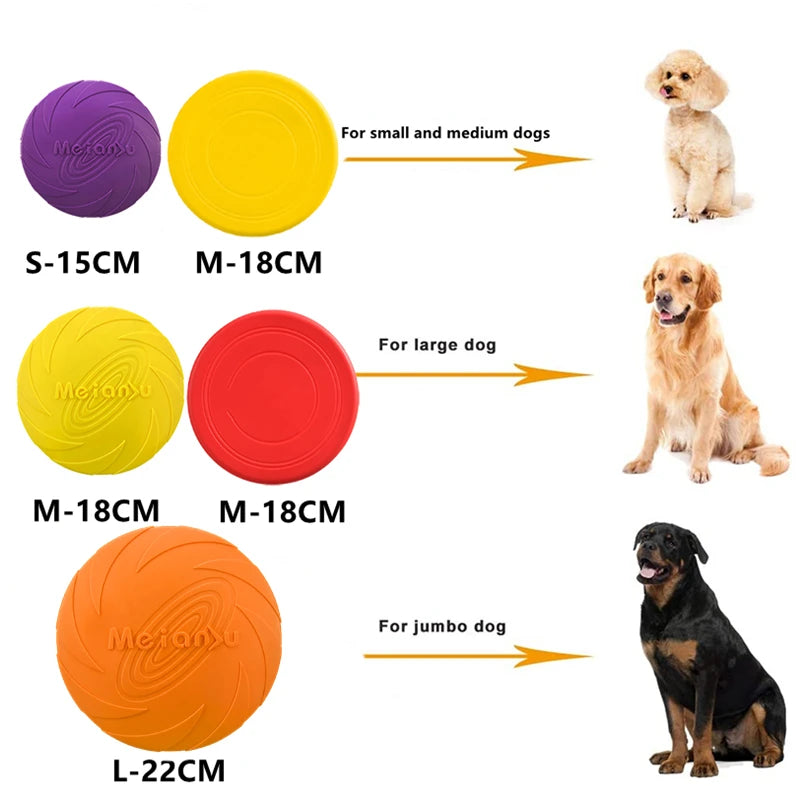 OUZEY Bite Resistant Flying Disc Dog Toy | Outdoor Training & Interactive Fetch Toy for Dogs