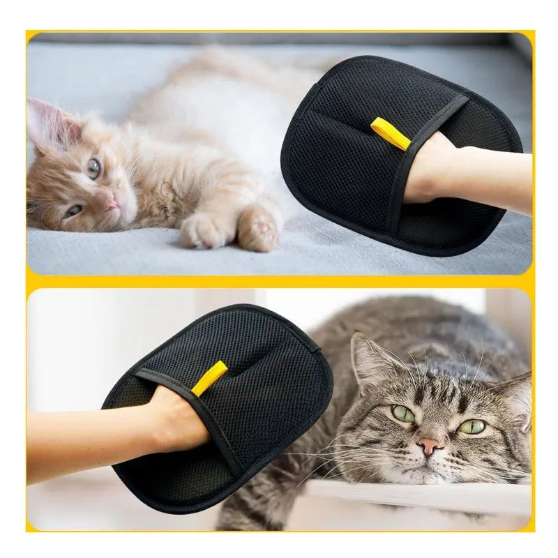 Pet Grooming Gloves Hair Remover | Dog & Cat Cleaning Glove
