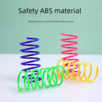 Colorful Plastic Spring Cat Toy | Interactive Jumping Chew Toy for Cats & Kittens