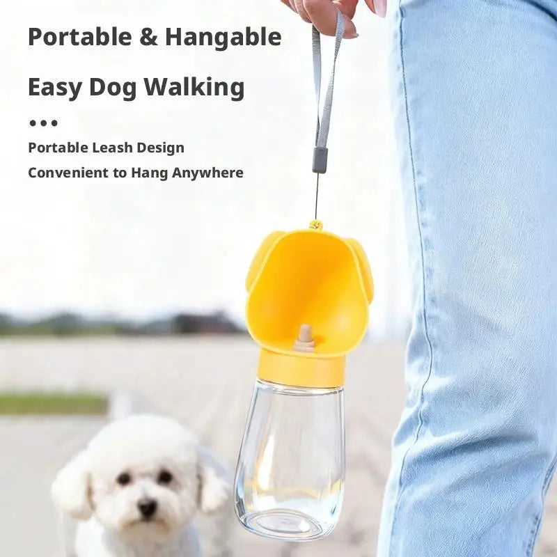 Portable 300ML Pet Water Bottle for Dogs & Cats – Leakproof Travel Drinking Bowl for Hiking & Walks