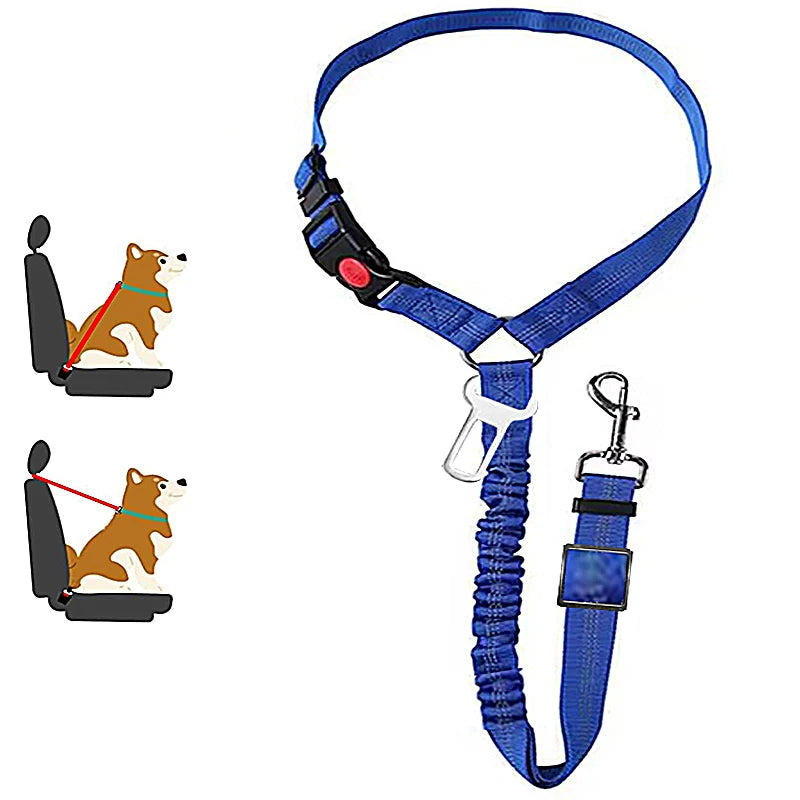 2 in 1 Solid Dog Harness Leash Pet Car Seat