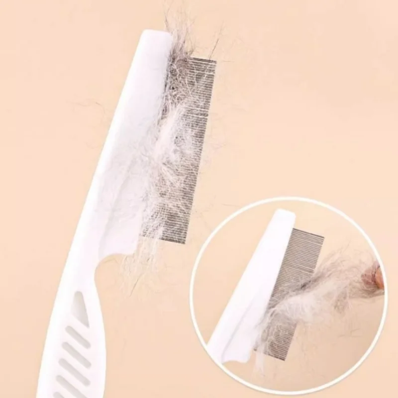 Stainless Steel Flea Comb for Dogs & Cats – Fine Tooth Pet Grooming & Hair Removal Comb