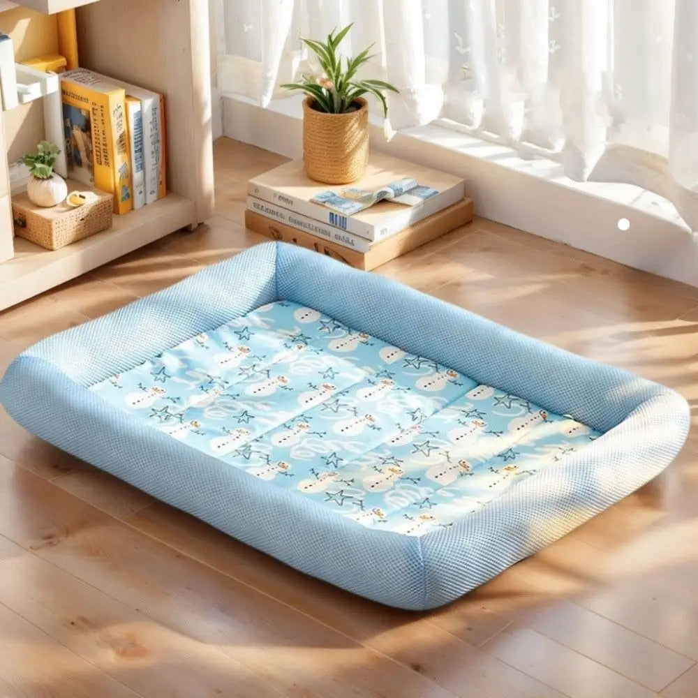 Square Cooling Dog Bed | Soft Breathable Pet Sleeping Mat for Dogs & Cats