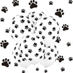Dog Paw Print Latex Balloons - 20pcs White Pet-Themed Party Decorations