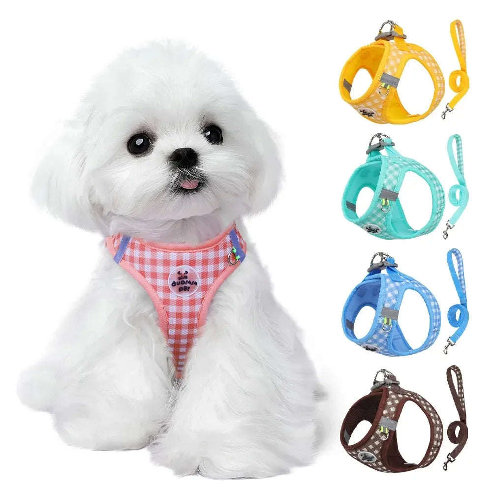 Adjustable Dog Harness with Chest Strap – Soft No-Pull Vest for Small, Medium & Large Dogs
